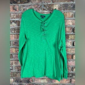 Lauren Jeans Company Green Blouse Size 2XL